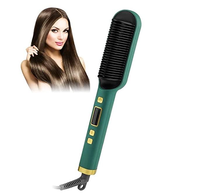 Professional Electric Hair Straightener Comb Brush - 3-in-1 Hair Straightener Brush