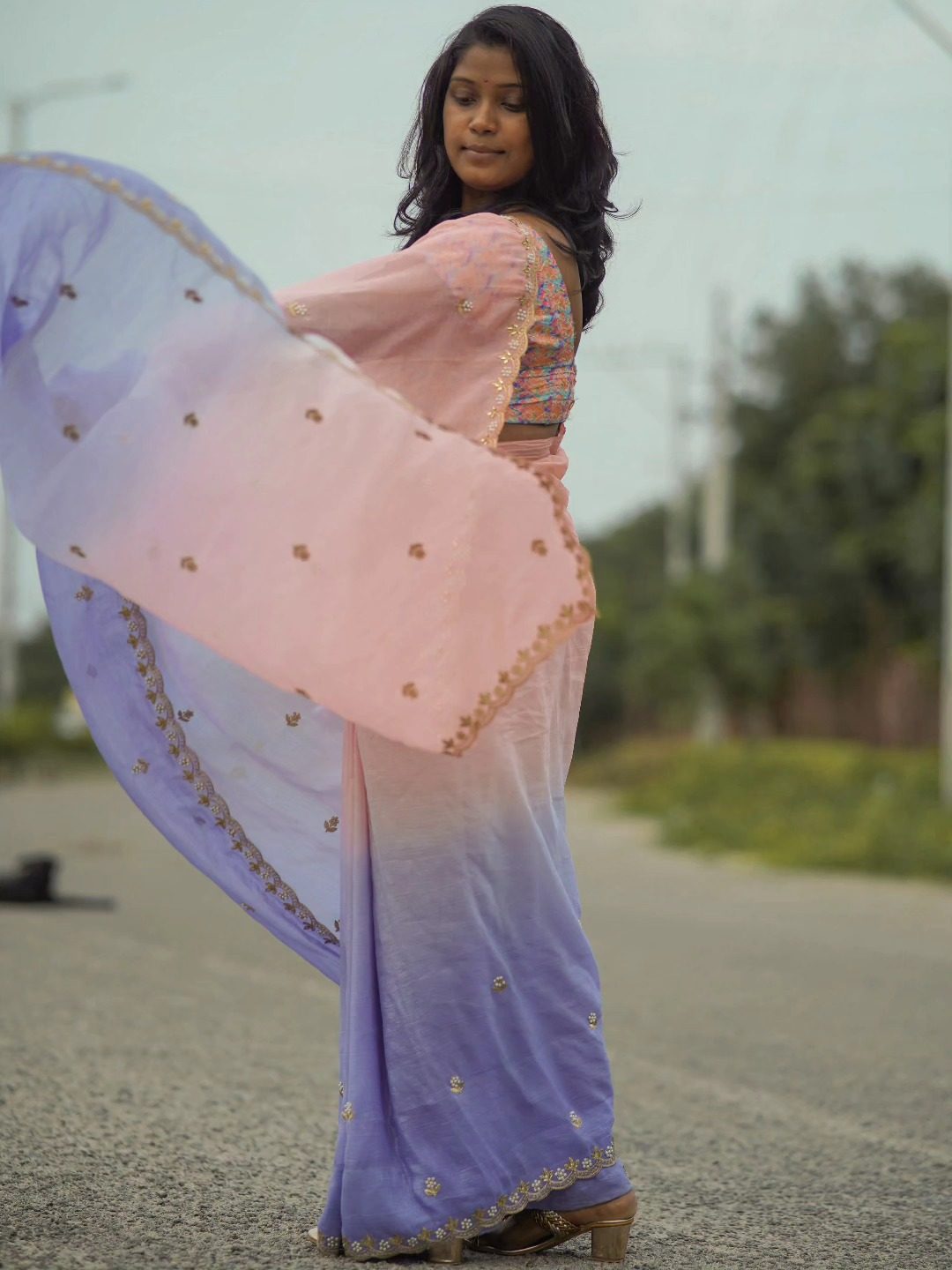 Saree fashion shoot by Sai Clicks