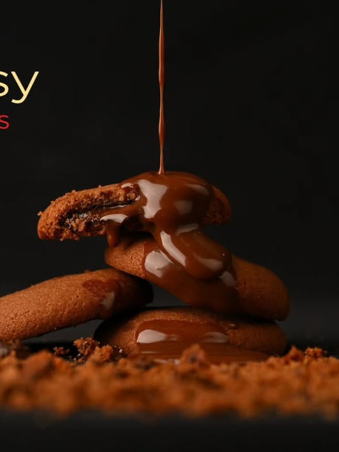 Chocolate cookie food photography